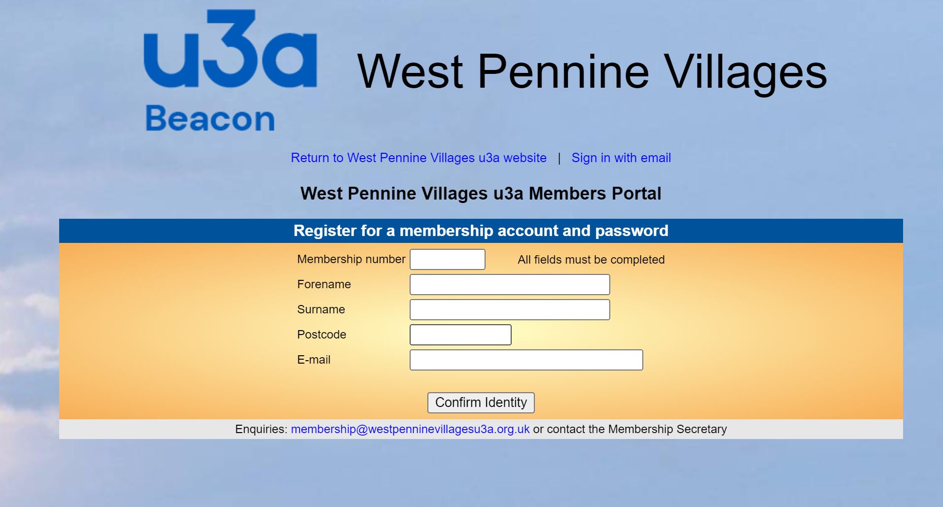 Members Portal – West Pennine Villages u3a